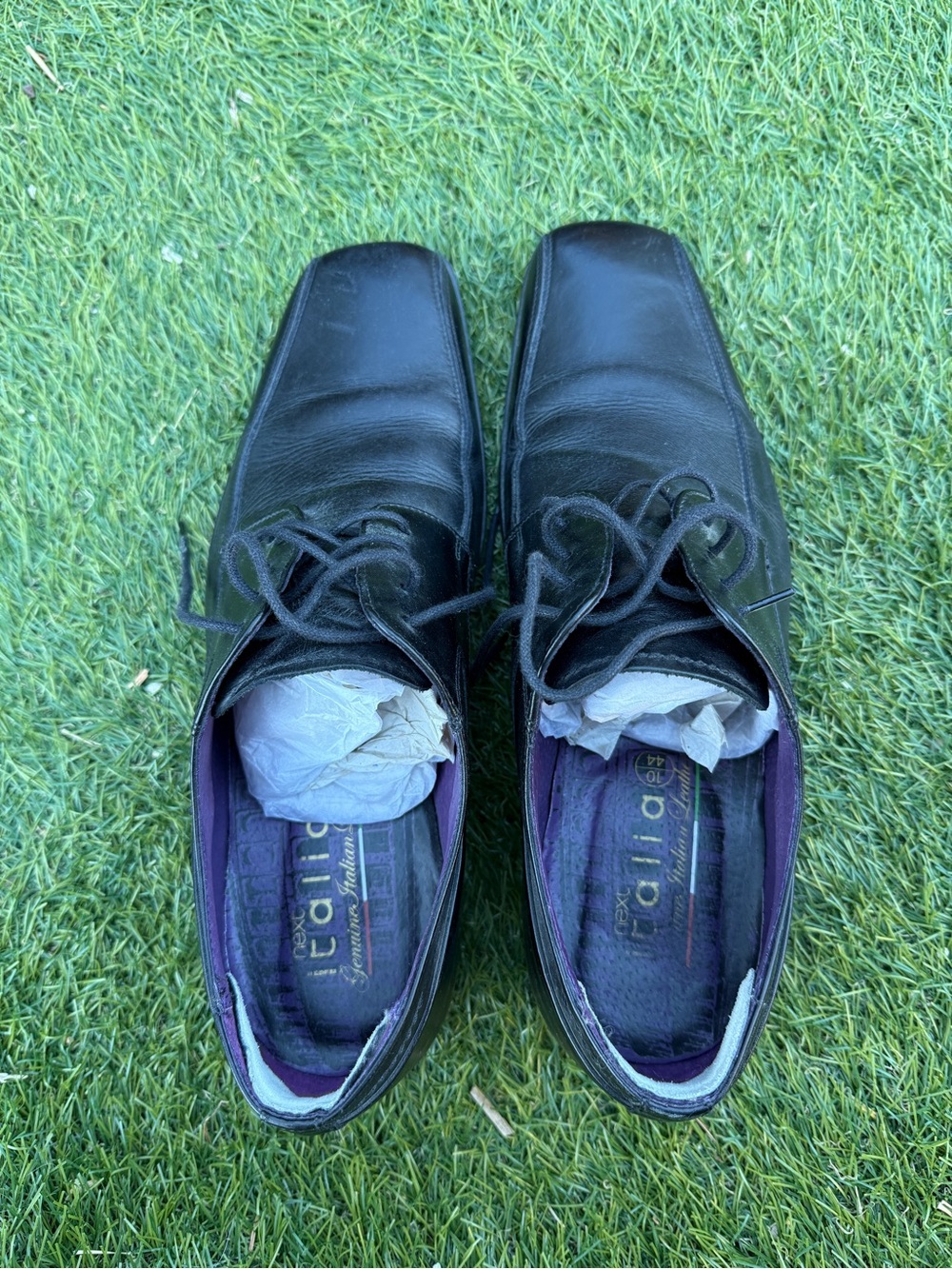 Men's Black Lace-Up Dress Shoes Size 10.5